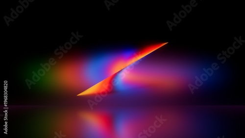 abstract holographic background. Intense rainbow gradient glows on dark. Digital illustration