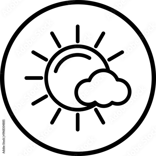 Sunny Line Icon Style