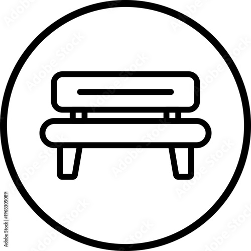Bench Line Icon Style