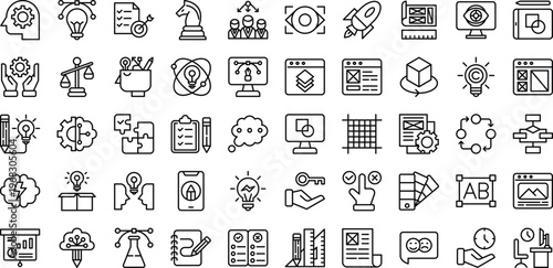 Business Strategy, Innovation & Creative Design Icons