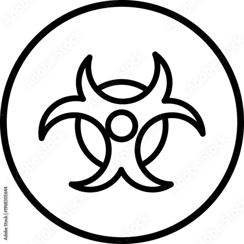 Hazardous Line Icon Style