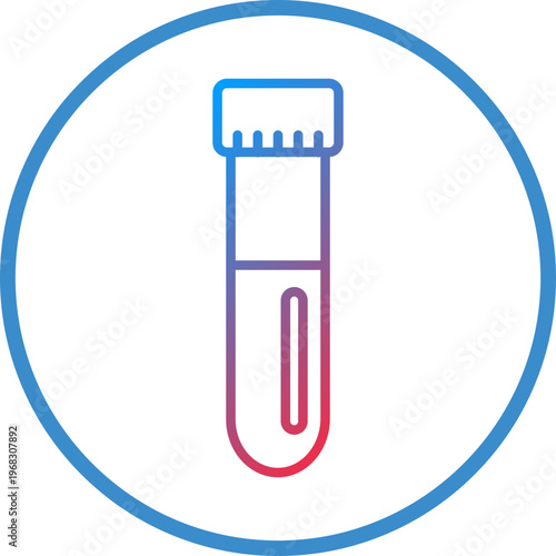 Blood Sample Line Icon Style