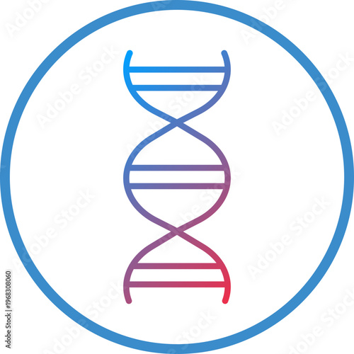 Dna Line Icon Style