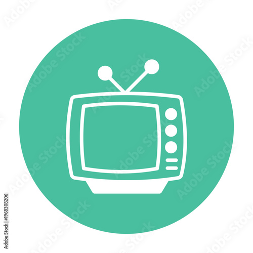 Retro TV Vector icon which can easily modify or edit