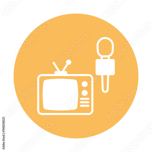 TV Report Vector icon which can easily modify or edit