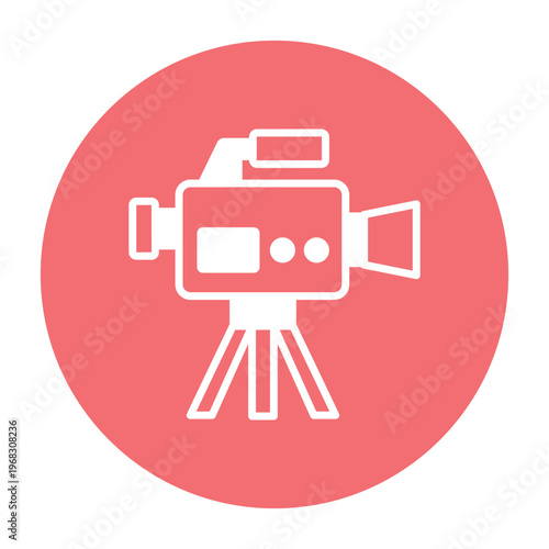 Movie Camera Vector icon which can easily modify or edit
