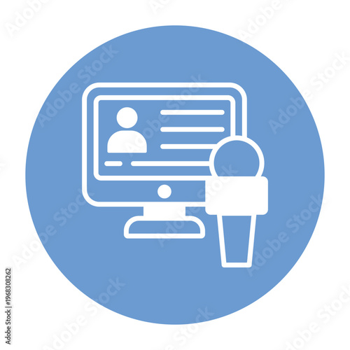  News Desk Vector icon which can easily modify or edit