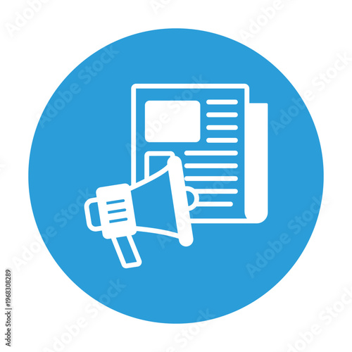 Press Release Vector icon which can easily modify or edit