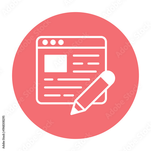 Blog Edit Vector icon which can easily modify or edit