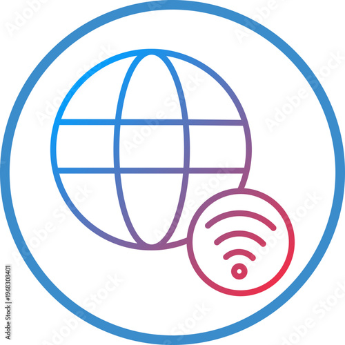 Internet Line Icon Style