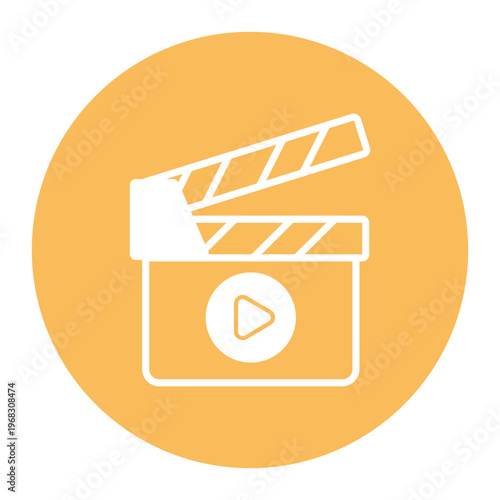 Movie Clapper Vector icon which can easily modify or edit