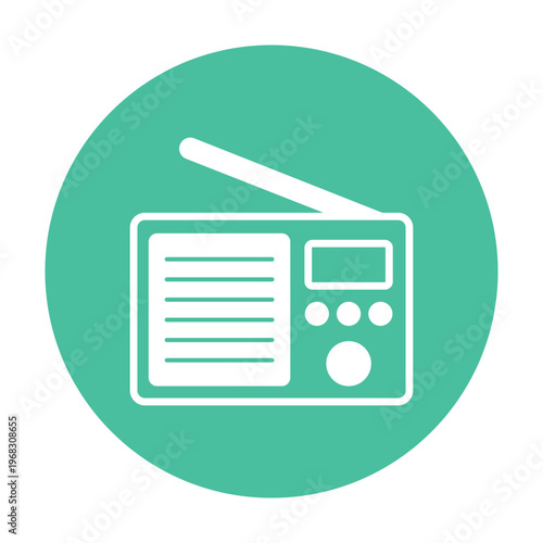 Radio Receiver Vector icon which can easily modify or edit