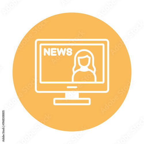  TV News Vector icon which can easily modify or edit