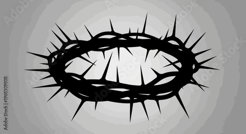 Crown of Thorns Silhouette Symbolizing Sacrifice and Suffering.