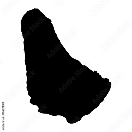 barbados map silhouette