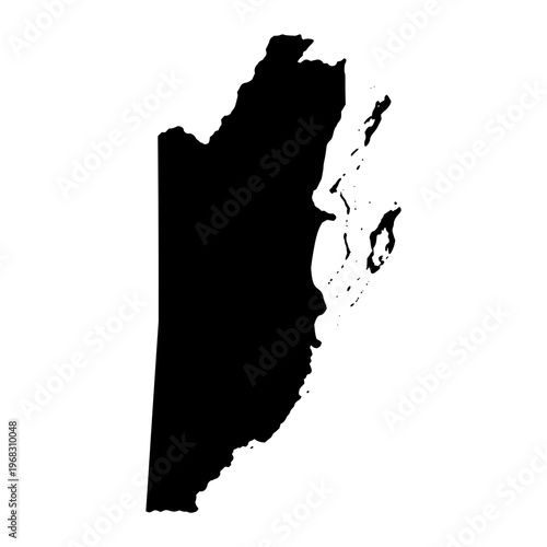 belize map silhouette