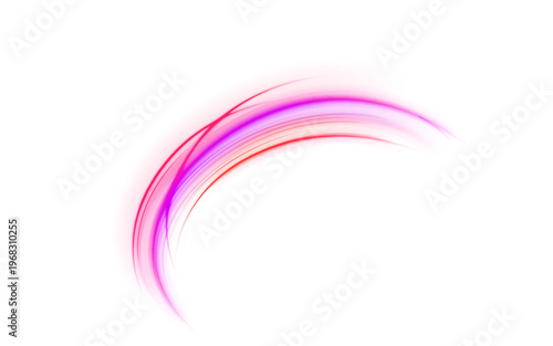 Pink and orange neon curves form smooth flowing patterns. Warm tones create energetic and vibrant composition. Great for modern digital artwork.
