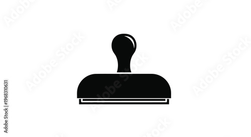A simple black silhouette depicts a classic push pin or thumbtack icon high quality professional detailed