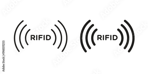 RFID icon. modern vector symbols set