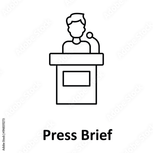 Press Brief Vector icon which can easily modify or edit