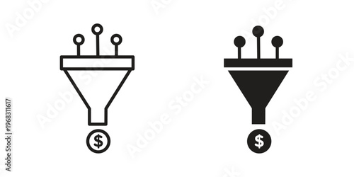Sales funnel icon vector, Symbol, logo illustrations