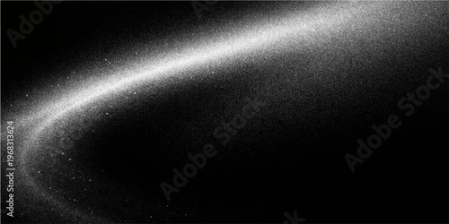 A cosmic, ethereal ring of light arcs gracefully against the endless, inky canvas of space, revealing a mesmerizing celestial dance.