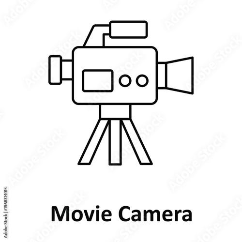 Movie Camera Vector icon which can easily modify or edit