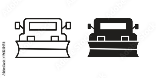 Snowplow icon vector, Symbol, logo illustrations