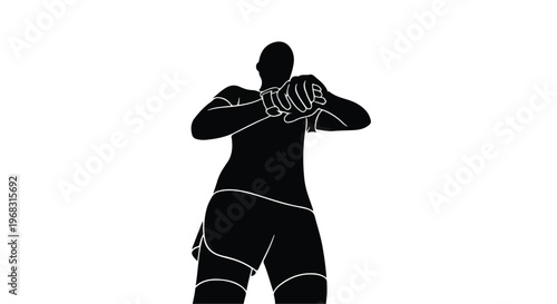 man stretching before exercise fitness