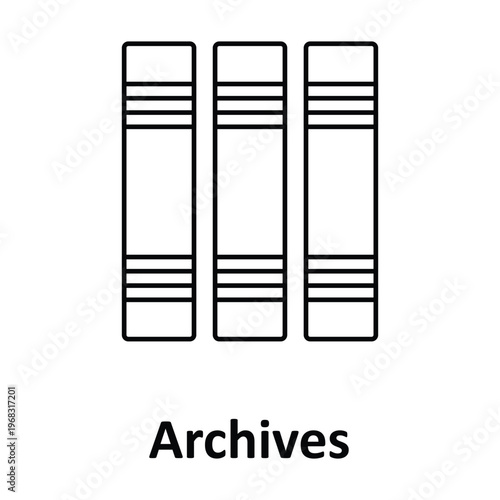 Archives Vector icon which can easily modify or edit