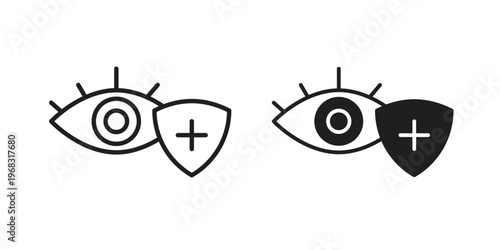 Vision insurance icon. modern vector symbols set