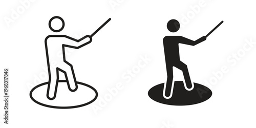 Wakeboarding icon. modern vector symbols set