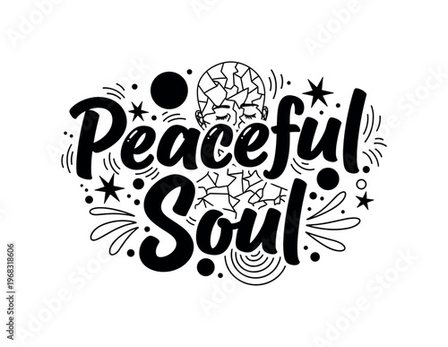 emotional fragmentation abstract circles semicircles and abstract star icons vintage monochrome person fractured and fragmented representing internal struggle