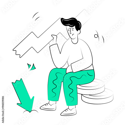 A doodle style illustration showing failure