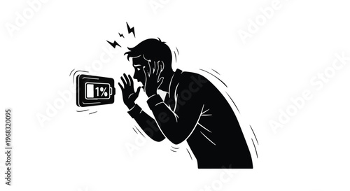 man covering face from shocked news on tv screen