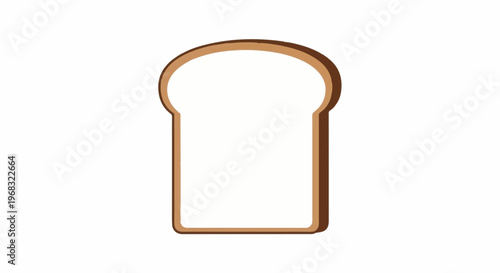Stylized graphic of a single slice of white bread with brown crust