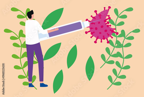Herb-Infused Concept Illustration Vector Style