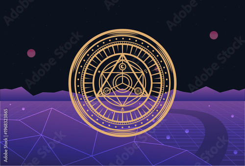 Magic Sigil Concept Illustration Vector Style