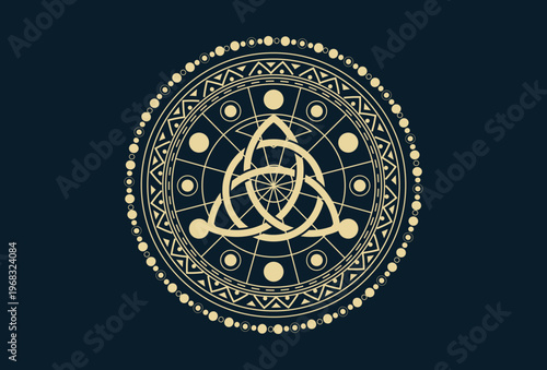 Crystal Grid Concept Illustration Vector Style