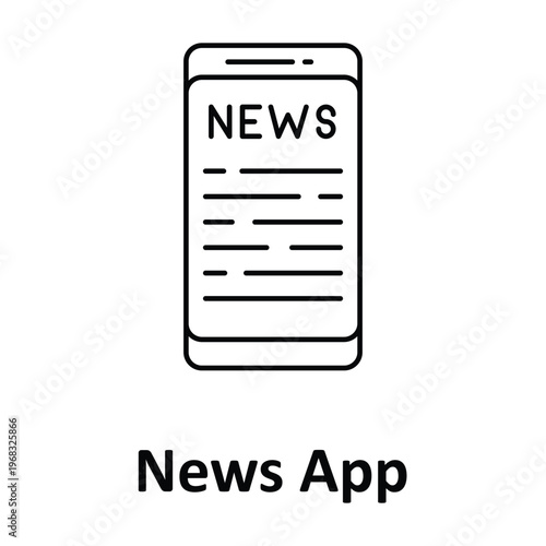 News App Vector icon which can easily modify or edit
