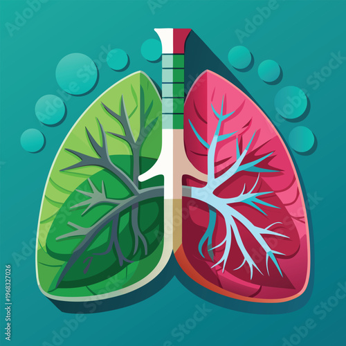 World No Tobacco Day Respiratory Health Awareness Illustration
