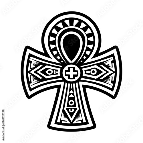 A filled style icon of ankh symbol