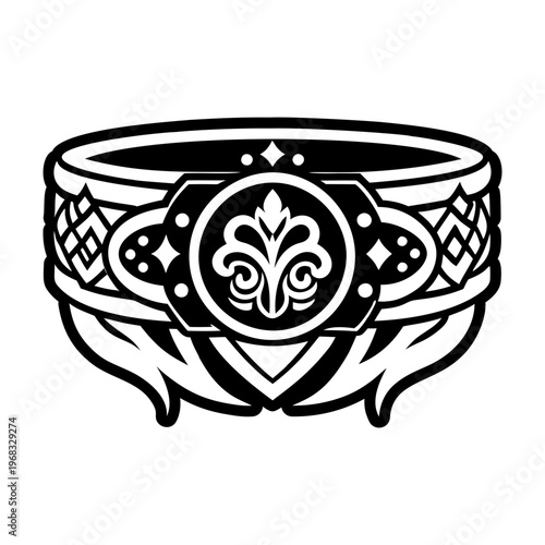 A filled style icon of royal belt