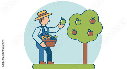 Man picking apples from tree 2.