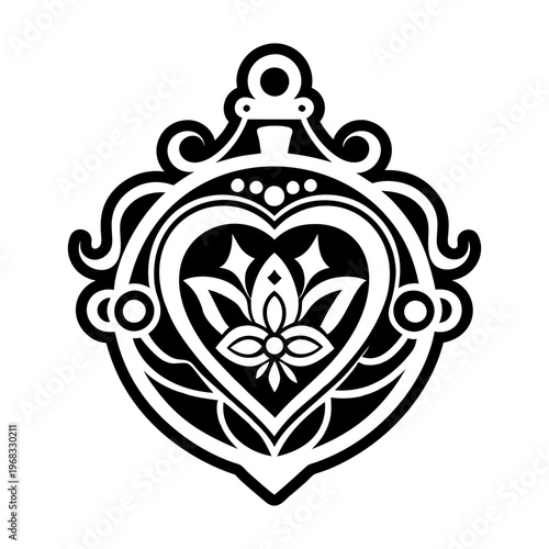 Queen pendant icon in glyph style