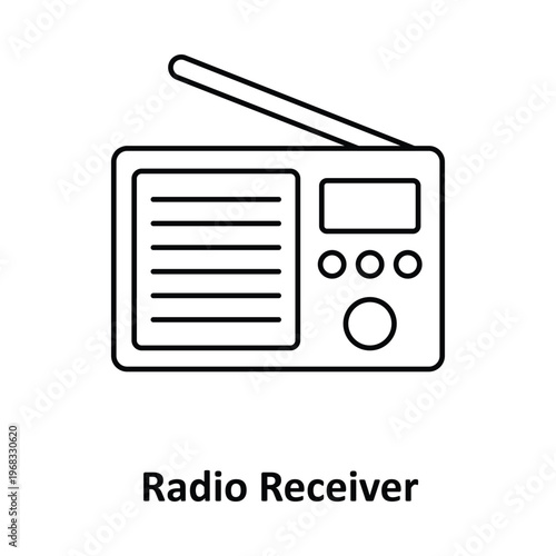 Radio Receiver Vector icon which can easily modify or edit