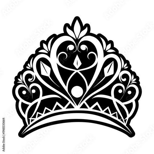 A filled style icon of tiara
