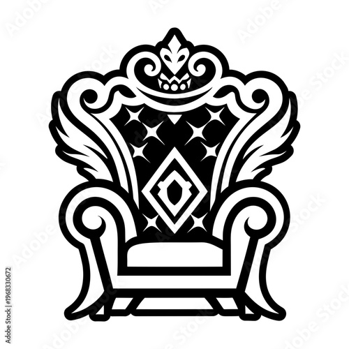 A glyph icon of king throne
