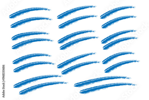 Blue eyeliner swatches a cosmetic product display for makeup and beauty enthusiasts