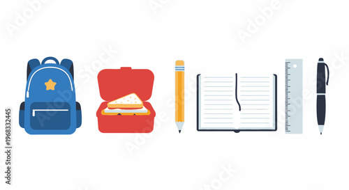 School supplies on a white background 18.